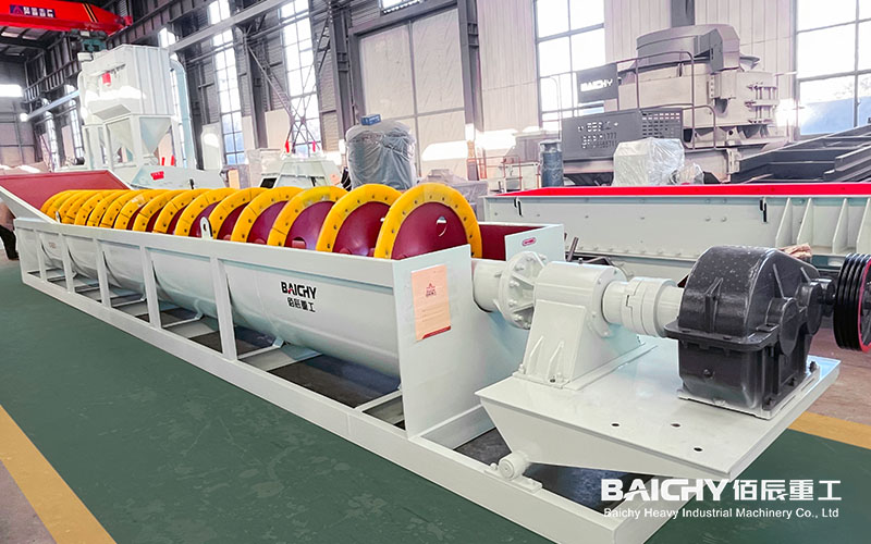 單螺鏇洗(xi)砂(sha)機：砂石清洗的